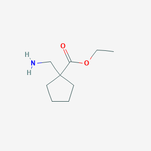 molecular formula C9H17NO2 B1343011 1-(氨基甲基)环戊烷甲酸乙酯 CAS No. 99065-34-6