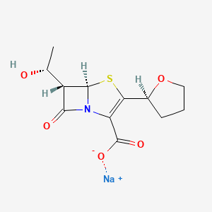 sodium;(5R,6S)-6-[(1R)-1-hydroxyethyl]-7-oxo-3-[(2S)-oxolan-2-yl]-4-thia-1-azabicyclo[3.2.0]hept-2-ene-2-carboxylate