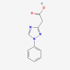 molecular formula C10H9N3O2 B1343020 (1-苯基-1H-1,2,4-三唑-3-基)乙酸 CAS No. 64142-86-5