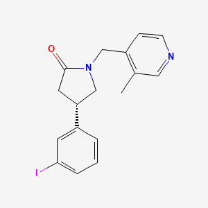 (4S)-4-(3-Iodophenyl)-1-[(3-methyl-4-pyridinyl)methyl]-2-pyrrolidinone