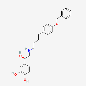 4-[(1R)-1-hydroxy-2-[4-(4-phenylmethoxyphenyl)butylamino]ethyl]benzene-1,2-diol