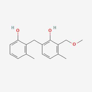 molecular formula C17H20O3 B13430231 6-[(2-Hydroxy-6-methylphenyl)methyl]-2-(methoxymethyl)-3-methyl-phenol 