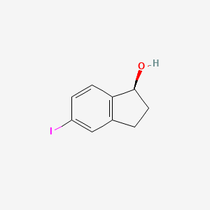 molecular formula C9H9IO B13430237 (1S)-5-iodoindan-1-ol 