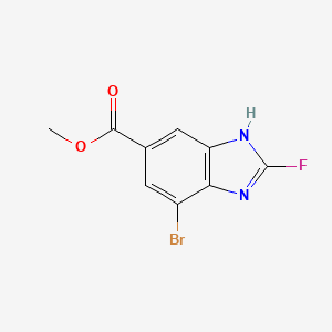 molecular formula C9H6BrFN2O2 B13430240 methyl 4-bromo-2-fluoro-1H-1,3-benzodiazole-6-carboxylate 