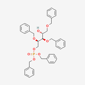 molecular formula C40H43O8P B13430262 Dibenzyl ((2R,3R,4R)-2,3,5-Tris(benzyloxy)-4-hydroxypentyl) Phosphate 