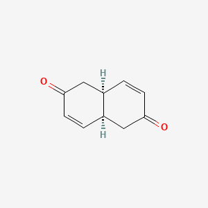 molecular formula C10H10O2 B13430269 cis-1,4a,5,8a-Tetrahydro-2,6-naphthalenedione 