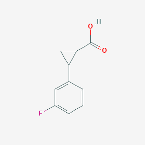 molecular formula C10H9FO2 B1343027 2-(3-氟苯基)环丙烷羧酸 CAS No. 1157561-41-5