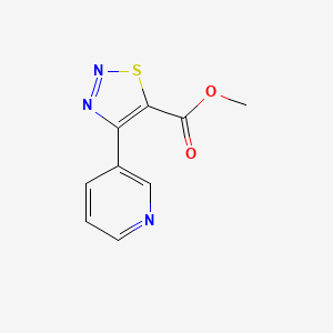 molecular formula C9H7N3O2S B13430286 Methyl 4-(pyridin-3-yl)-1,2,3-thiadiazole-5-carboxylate 