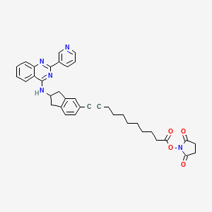 (2,5-dioxopyrrolidin-1-yl) 11-[2-[(2-pyridin-3-ylquinazolin-4-yl)amino]-2,3-dihydro-1H-inden-5-yl]undec-10-ynoate