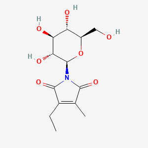 3-ethyl-4-methyl-1-[(2R,3R,4S,5S,6R)-3,4,5-trihydroxy-6-(hydroxymethyl)oxan-2-yl]pyrrole-2,5-dione