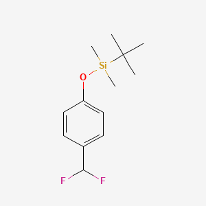 molecular formula C13H20F2OSi B13430370 1-(Difluoromethyl)-4-[[(1,1-dimethylethyl)dimethylsilyl]oxy]benzene 