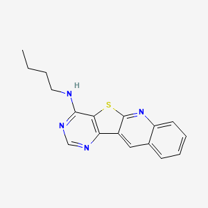 molecular formula C17H16N4S B13430375 N-butyl-17-thia-2,12,14-triazatetracyclo[8.7.0.03,8.011,16]heptadeca-1,3,5,7,9,11(16),12,14-octaen-15-amine 