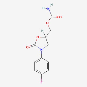 3-(p-Fluorophenyl)-5-hydroxymethyl-2-oxazolidinone carbamate