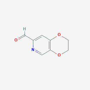 molecular formula C8H7NO3 B1343043 2,3-二氢[1,4]二氧杂环[2,3-c]吡啶-7-甲醛 CAS No. 443955-90-6