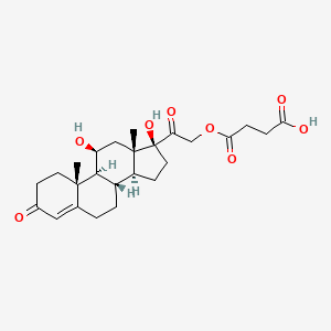 4-[2-[(8S,9S,10R,11S,13S,14S,17S)-11,17-dihydroxy-10,13-dimethyl-3-oxo-2,6,7,8,9,11,12,14,15,16-decahydro-1H-cyclopenta[a]phenanthren-17-yl]-2-oxoethoxy]-4-oxobutanoic acid