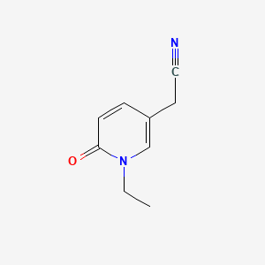 molecular formula C9H10N2O B13430446 2-(1-Ethyl-6-oxo-1,6-dihydro-3-pyridyl)acetonitrile 