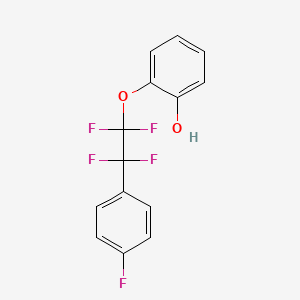 molecular formula C14H9F5O2 B13430452 2-[1,1,2,2-tetrafluoro-2-(4-fluorophenyl)ethoxy]phenol 