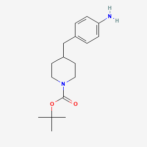 molecular formula C17H26N2O2 B1343049 叔丁基-4-(4-氨基苄基)哌啶-1-羧酸酯 CAS No. 221532-96-3