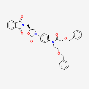 molecular formula C36H33N3O7 B13430497 Des-(5-Chlorothiophene-2-carboxamide) N-Isoindoline-1,3-dione 2-(Benzyloxy)-N-(2-(benzyloxy)ethyl) Rivaroxaban Diol 