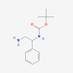 molecular formula C13H20N2O2 B134305 叔丁基(2-氨基-1-苯乙基)氨基甲酸酯 CAS No. 142910-85-8