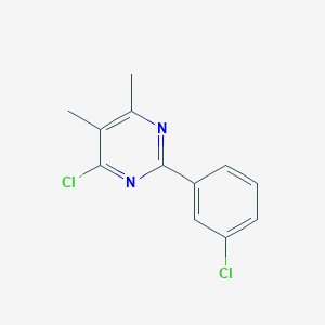 molecular formula C12H10Cl2N2 B13430527 4-Chloro-2-(3-chlorophenyl)-5,6-dimethylpyrimidine 