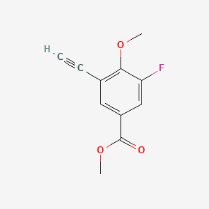 molecular formula C11H9FO3 B13430528 Methyl 3-ethynyl-5-fluoro-4-methoxybenzoate 