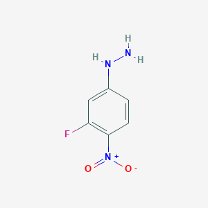 molecular formula C6H6FN3O2 B1343053 (3-氟-4-硝基苯基)肼 CAS No. 359714-68-4