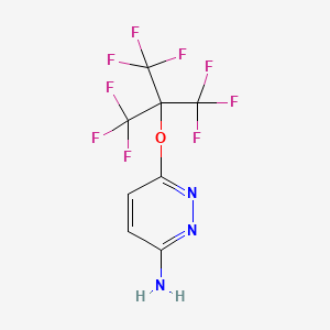 6-[1,1,1,3,3,3-Hexafluoro-2-(trifluoromethyl)propan-2-yl]oxypyridazin-3-amine