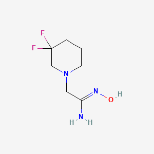 molecular formula C7H13F2N3O B13430577 (Z)-2-(3,3-difluoropiperidin-1-yl)-N'-hydroxyacetimidamide 