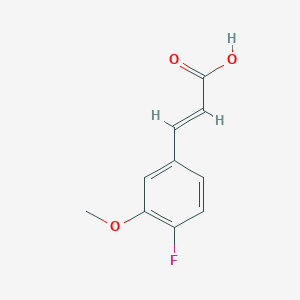 molecular formula C10H9FO3 B1343061 4-氟-3-甲氧基肉桂酸 CAS No. 1081765-44-7