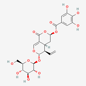 [(3R,4aS,5R,6S)-5-ethenyl-1-oxo-6-[(2S,3R,4S,5S,6R)-3,4,5-trihydroxy-6-(hydroxymethyl)oxan-2-yl]oxy-4,4a,5,6-tetrahydro-3H-pyrano[3,4-c]pyran-3-yl] 3,4,5-trihydroxybenzoate