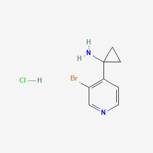 molecular formula C8H10BrClN2 B13430619 1-(3-Bromopyridin-4-YL)cyclopropan-1-amine hydrochloride 