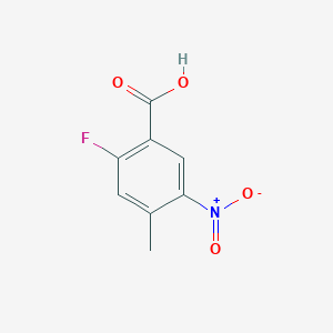molecular formula C8H6FNO4 B1343067 2-氟-4-甲基-5-硝基苯甲酸 CAS No. 753924-40-2