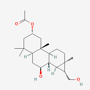 [(1R,1aS,1bR,2S,3aS,6S,7aR,7bS,9aR)-2-hydroxy-1-(hydroxymethyl)-4,4,7a,9a-tetramethyl-1,1a,1b,2,3,3a,5,6,7,7b,8,9-dodecahydrocyclopropa[a]phenanthren-6-yl] acetate