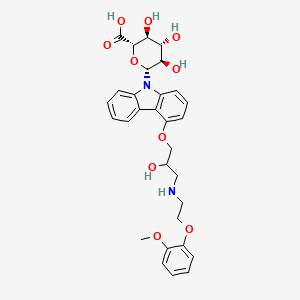 molecular formula C30H34N2O10 B13430710 Carvedilol N-beta-D-Glucuronide 