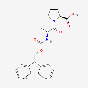 molecular formula C23H24N2O5 B13430715 (2S)-1-[(2R)-2-(9H-fluoren-9-ylmethoxycarbonylamino)propanoyl]pyrrolidine-2-carboxylic acid 