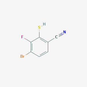 4-Bromo-3-fluoro-2-sulphanylbenzonitrile