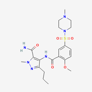 4-[[2-Methoxy-5-[(4-methyl-1-piperazinyl)sulfonyl]benzoyl]amino]-1-methyl-3-propyl-1H-pyrazole-5-carboxamide