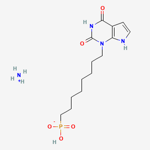 Ammonium hydrogen (8-(2,4-dioxo-2,3,4,7-tetrahydro-1H-pyrrolo[2,3-d]pyrimidin-1-yl)octyl)phosphonate