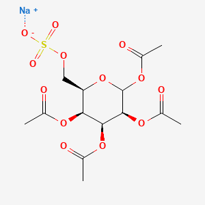 molecular formula C14H19NaO13S B13430743 sodium;[(2R,3S,4S,5S)-3,4,5,6-tetraacetyloxyoxan-2-yl]methyl sulfate 