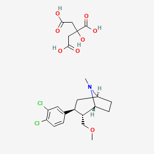 (1R,2R,3S,5S)-3-(3,4-dichlorophenyl)-2-(methoxymethyl)-8-methyl-8-azabicyclo[3.2.1]octane;2-hydroxypropane-1,2,3-tricarboxylic acid