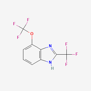 molecular formula C9H4F6N2O B13430764 4-(trifluoromethoxy)-2-(trifluoromethyl)-1H-benzimidazole 