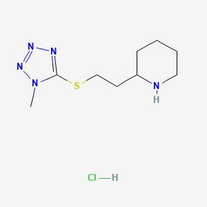 2-{2-[(1-methyl-1H-1,2,3,4-tetrazol-5-yl)sulfanyl]ethyl}piperidine hydrochloride