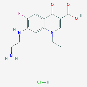 7-(2-Aminoethylamino)-1-ethyl-6-fluoro-4-oxoquinoline-3-carboxylic acid;hydrochloride