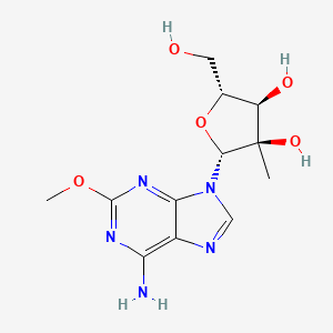 molecular formula C12H17N5O5 B13430811 (2R,3R,4R,5R)-2-(6-amino-2-methoxypurin-9-yl)-5-(hydroxymethyl)-3-methyloxolane-3,4-diol 