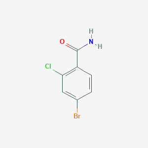 molecular formula C7H5BrClNO B1343082 4-溴-2-氯苯甲酰胺 CAS No. 426265-73-8