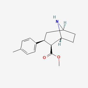 molecular formula C16H21NO2 B13430822 [1R-(exo,exo)]-3-(4-Methylphenyl)-8-azabicyclo[3.2.1]octane-2-carboxylic Acid Methyl Ester 