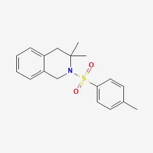 molecular formula C18H21NO2S B13430827 3,3-Dimethyl-2-tosyl-1,2,3,4-tetrahydroisoquinoline CAS No. 200631-40-9