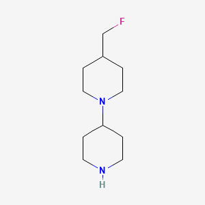 molecular formula C11H21FN2 B13430841 4-(Fluoromethyl)-1,4'-bipiperidine 