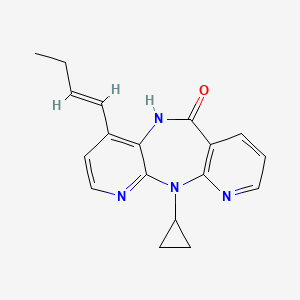 molecular formula C18H18N4O B13430858 7-[(E)-but-1-enyl]-2-cyclopropyl-2,4,9,15-tetrazatricyclo[9.4.0.03,8]pentadeca-1(11),3,5,7,12,14-hexaen-10-one 